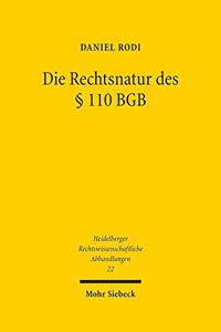 Die Rechtsnatur des § 110 BGB