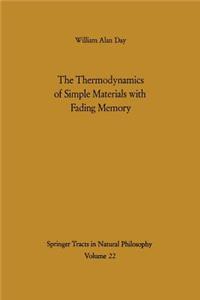 Thermodynamics of Simple Materials with Fading Memory