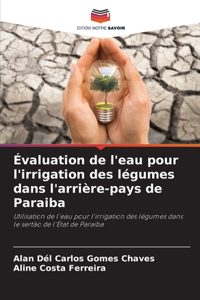 Évaluation de l'eau pour l'irrigation des légumes dans l'arrière-pays de Paraiba