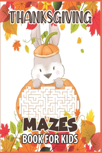 Thanksgiving mazes book for kids