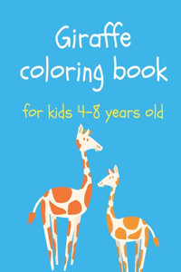 Giraffe coloring book for kids 4-8 years old