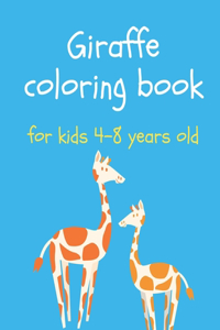 Giraffe coloring book for kids 4-8 years old