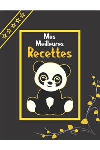 Mes Meilleures Recettes Cahier De Recette à Remplir