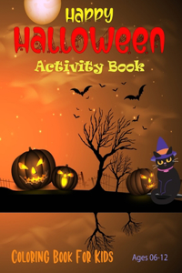 Happy Halloween Coloring Book For Kids