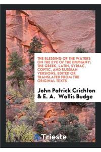 The Blessing of the Waters on the Eve of the Epiphany