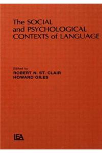 The Social and Psychological Contexts of Language