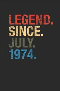 Legend Since July 1974