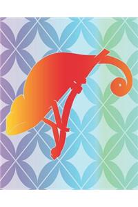 Multicolor Chameleon Lined Notebook
