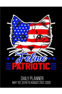 Feline Patriotic Daily Planner May 1st, 2019 to August 31st, 2020