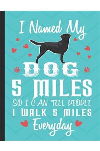 I Named My Dog 5 Miles So I Can Tell People I Walk 5 Miles Everyday