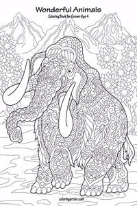 Wonderful Animals Coloring Book for Grown-Ups 4