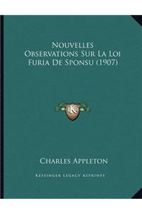 Nouvelles Observations Sur La Loi Furia De Sponsu (1907)