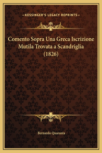 Comento Sopra Una Greca Iscrizione Mutila Trovata a Scandriglia (1826)