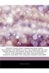 Articles on United States Navy Idaho-Related Ships, Including