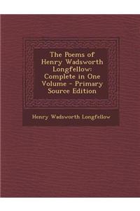The Poems of Henry Wadsworth Longfellow