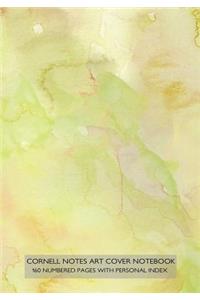 Cornell Notes Art Cover Notebook 160 Numbered Pages with Personal Index