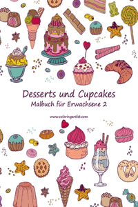 Malbuch mit Desserts und Cupcakes für Erwachsene 2