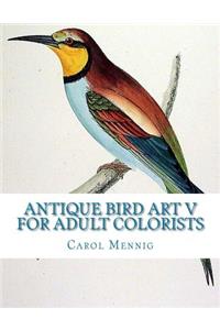 Antique Bird Art V for Adult Colorists