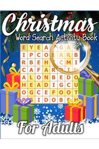 Christmas Word Search Activity Book for Adults