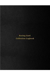 Boxing Card Collection Logbook