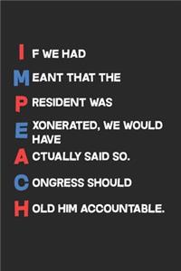 Impeach Trump Notebook - Anti-Trump Journal Planner