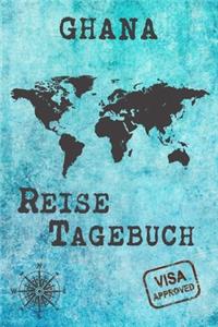 Ghana Reise Tagebuch: Gepunktetes DIN A5 Notizbuch mit 120 Seiten - Reiseplaner zum Selberschreiben - Reisenotizbuch Abschiedsgeschenk Urlaubsplaner