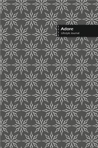 Adore Lifestyle Journal, Blank Write-in Notebook, Dotted Lines, Wide Ruled, Size (A5) 6 x 9 In (Gray)