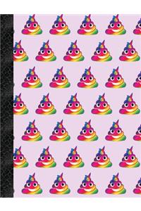 My Super Cute Purple Rainbow Poop Emoji 2x2 Quad Graph Paper Notebook