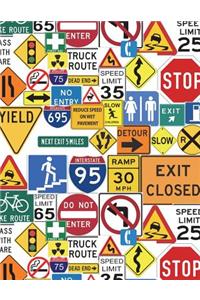 Road Signs Daily Weekly Monthly Appointment Book Planner Note Book Journal Memo