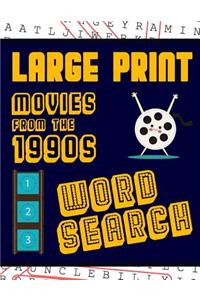 Large Print Movies From The 1990s Word Search