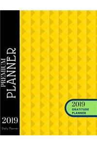 2019 Yellow Gratitude Journal Daily Planner