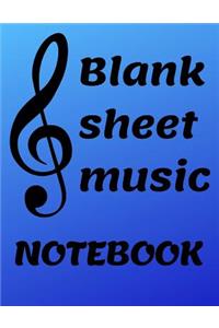 Blank Music Sheet Notebook