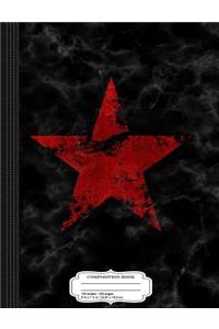 Vintage Distressed Soviet Red Army Star Composition Notebook