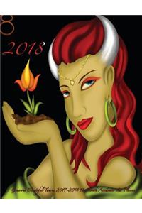2018 Generous Beautiful Taurus 2017-2018 18 Month Academic Year Planner
