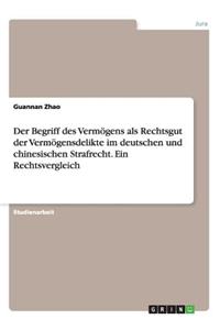 Begriff des Vermögens als Rechtsgut der Vermögensdelikte im deutschen und chinesischen Strafrecht. Ein Rechtsvergleich