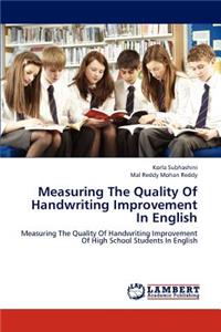 Measuring The Quality Of Handwriting Improvement In English
