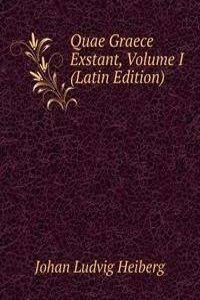 Quae Graece Exstant, Volume I (Latin Edition)