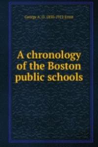 chronology of the Boston public schools