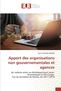 Apport des organisations non gouvernementales et agences