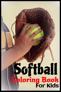 Softball Coloring Book For Kids