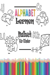 Alphabet lernen Malbuch für kinder