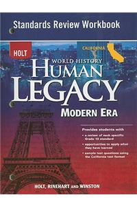 Holt California World History Human Legacy Modern Era Standards Review Workbook
