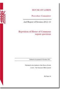 2nd report of session 2012-13