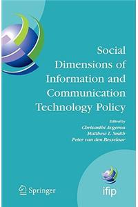 Social Dimensions of Information and Communication Technology Policy