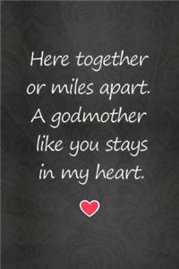 Lined Notebook With Quote - Godmother Gifts From Godchild