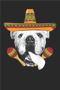 English Bulldog Notebook 'Cinco De Mayo' - Gift for English Bulldog Lovers - English Bulldog Journal