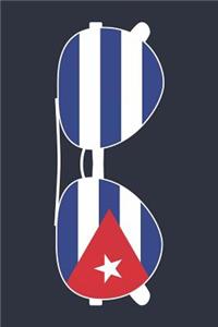Cuba Notebook 'Cuba Sunglasses' - Holiday Planner - Cuban Flag Diary - Cuba Travel Journal