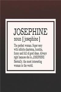 Josephine Noun [ Josephine ] the Perfect Woman Super Sexy with Infinite Charisma, Funny and Full of Good Ideas. Always Right Because She Is... Josephine