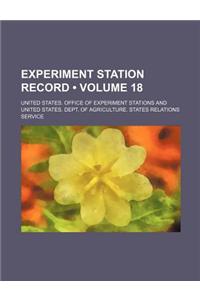 Experiment Station Record (Volume 18)