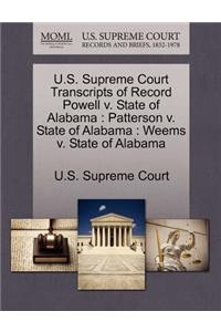 U.S. Supreme Court Transcripts of Record Powell v. State of Alabama